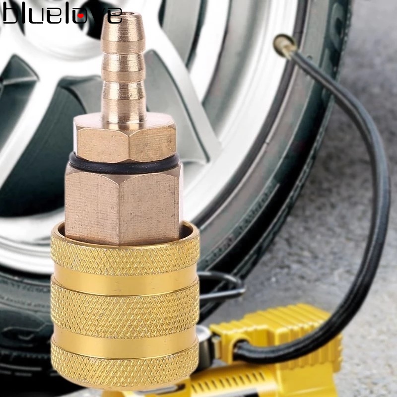 Đầu Nối Khí 1 / 4 NPT Bằng Đồng Thau Đặc 8mm Thông Dụng Cho Xe Đạp / Xe Máy
