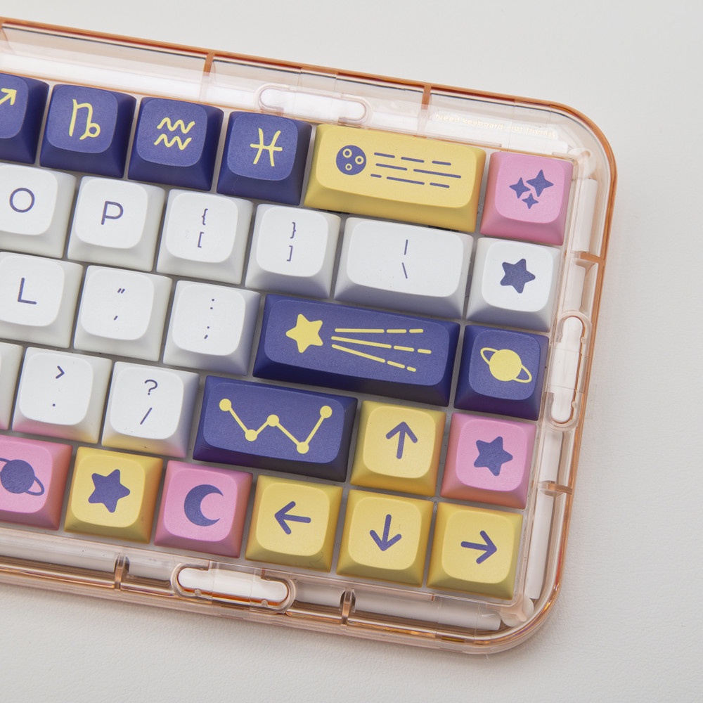 132 Phím Astrology Keycaps XDA Profile Constellation Space PBT Dye Sub Bàn phím cơ  Keycap