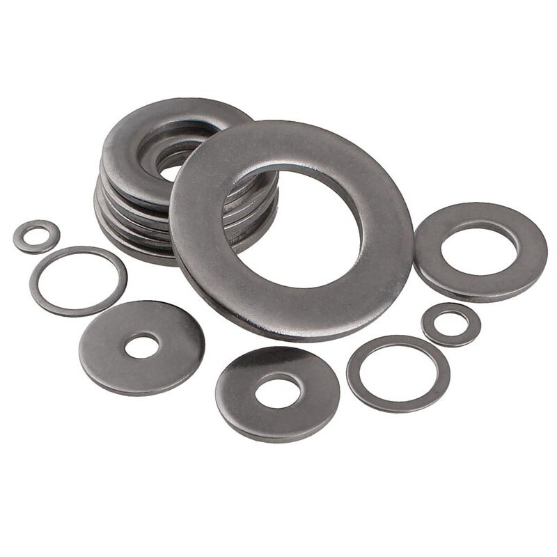 Set 10 Vòng Đệm Phẳng Dày Dặn Bằng Thép Không Gỉ 304