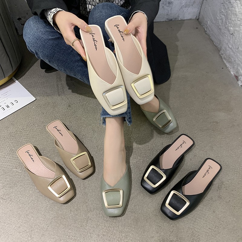 Women's Summer Outdoor Sandals Fashion Trending Hot Muller Shoes Foreign Trade Lazy Pump Half Slippers