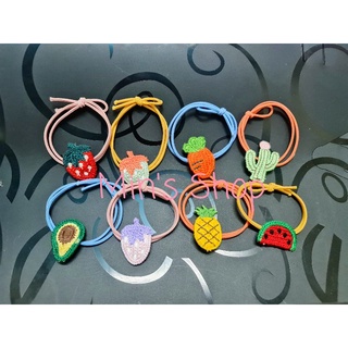 Set 5 dây buộc tóc len trái cây🍓🍍🌵🥑🥕🍉