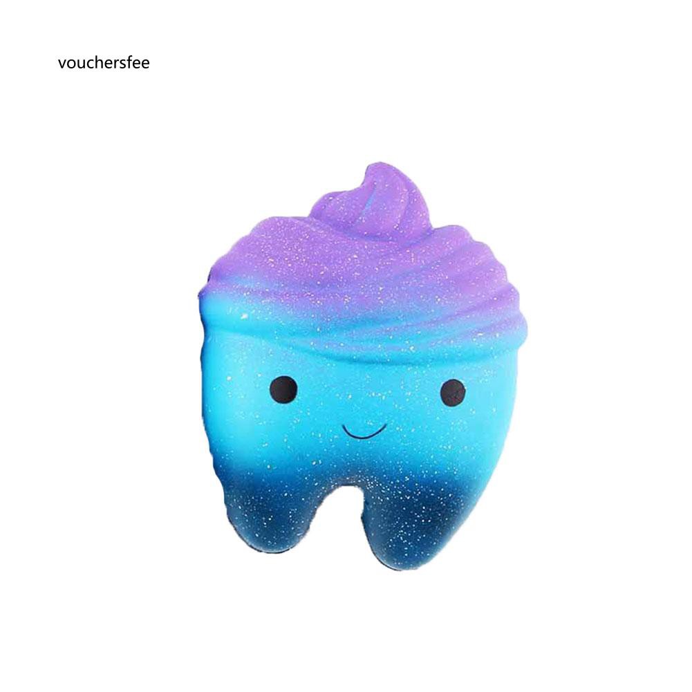 Cute Colorful Tooth Squishy Slow Rising Squeeze Stress Reliever Toy Kid Gift