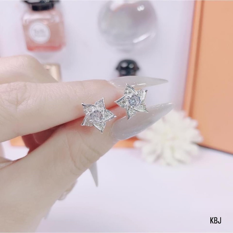 Bông tai nữ siêu xinh, chất liệu bạc ta. Sáng đẹp lung linh Mainomi Shop Bạc Xinh