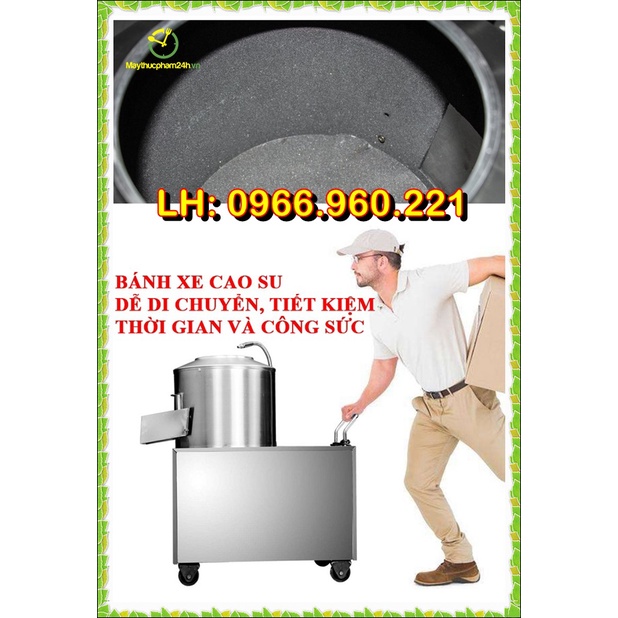 Máy bào vỏ khoai siêu nhanh, máy gọt rửa vỏ các loại củ tự động