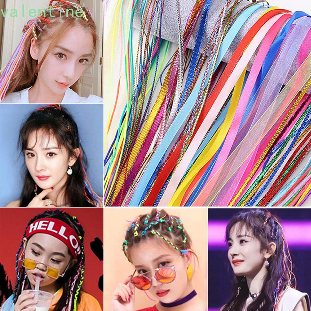Set 5~100 Dây Ruy Băng Nhiều Màu Sắc Dùng Để Tết Tóc AVALENTINE