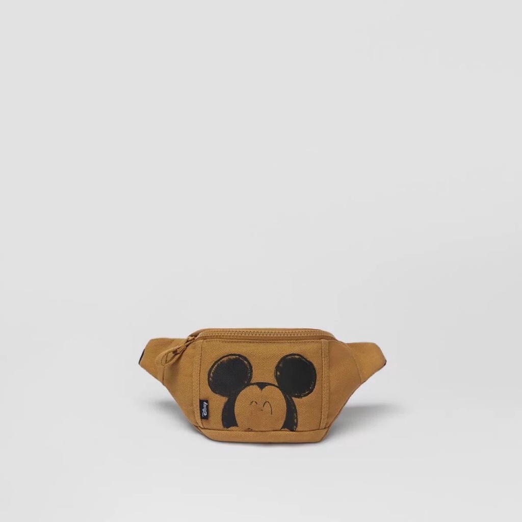 Túi bao tử thời trang túi đeo chéo mickey nâu cho bé trai bé gái