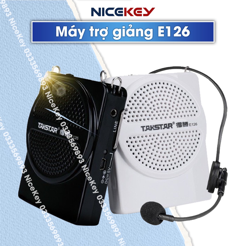Máy trợ giảng TAKSTAR E126 sử dụng liên tục trong 10h, gọn nhẹ, loa trợ giảng chính hãng [BẢO HÀNH 1 NĂM]