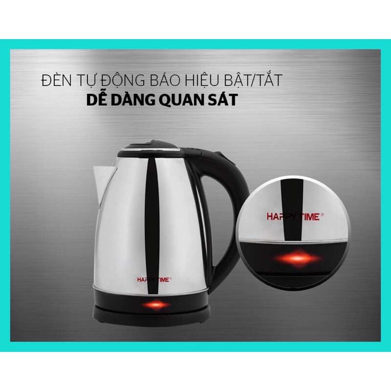 ẤM SIÊU TỐC INOX 1.8L HAPPY TIME HTD1081