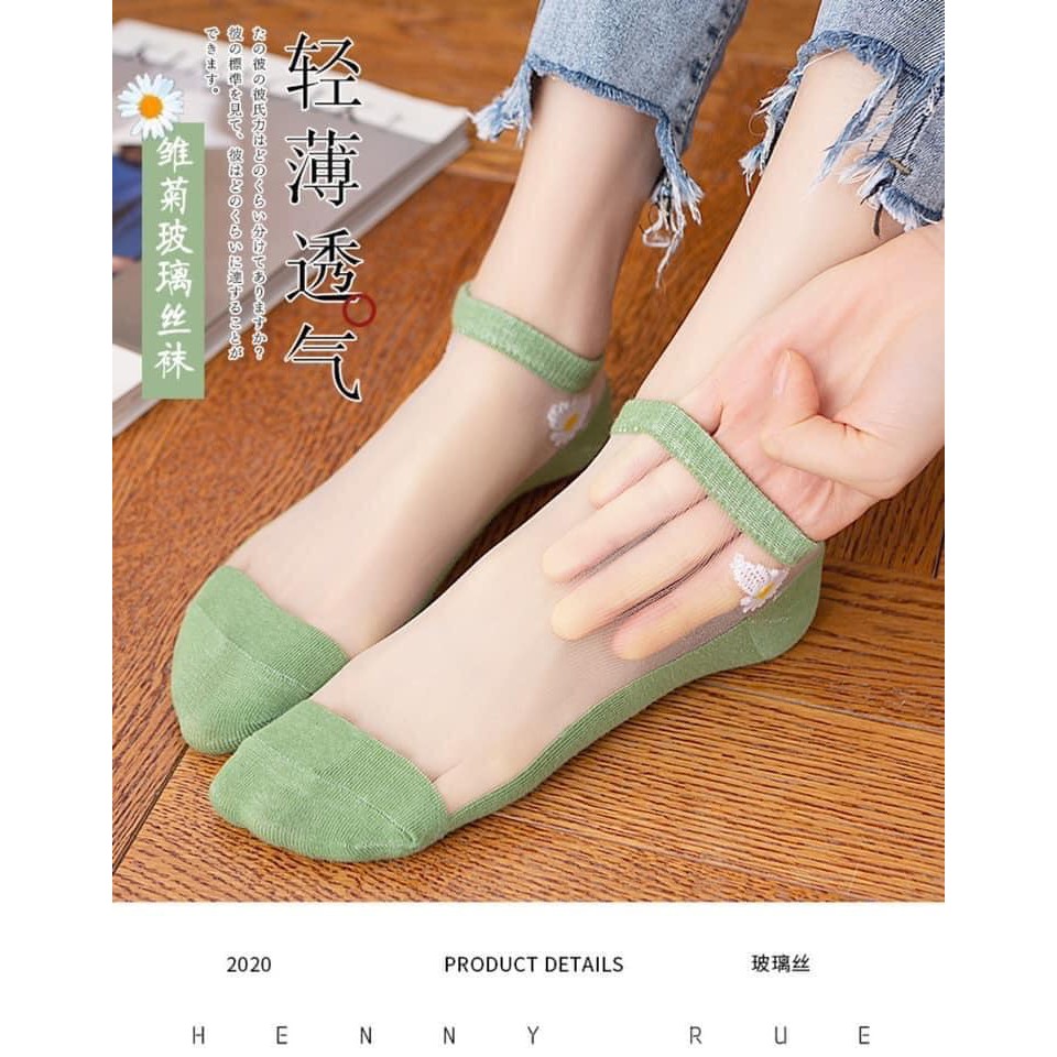 TÚI 10 ĐÔI TẤT LƯỚI HOA CÚC SIÊU HÓT
