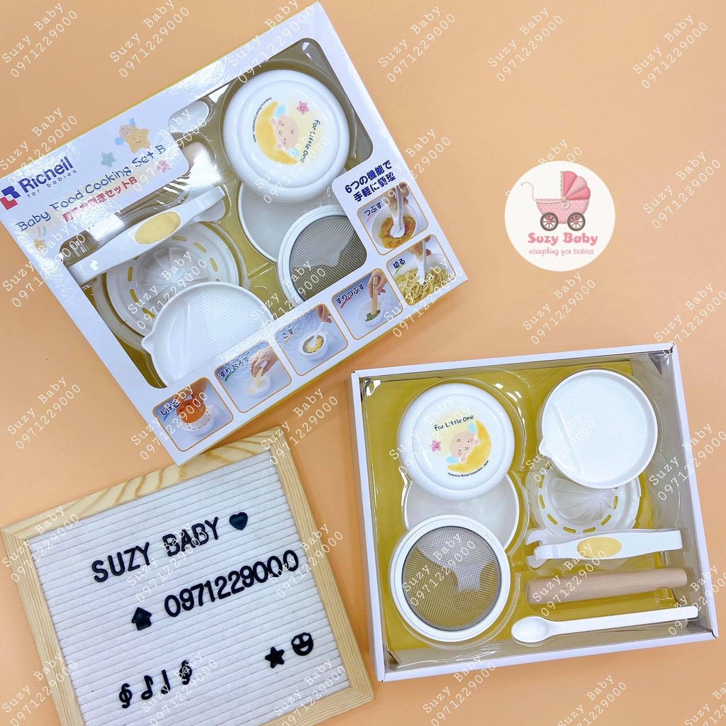 Bộ chế biến đồ ăn dặm richell - Suzy Baby
