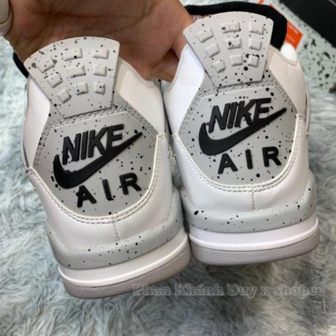 Giày bóng rổ air jordan 4 retro og cement - Jd 4 nam nữ đủ PK 📏 👟