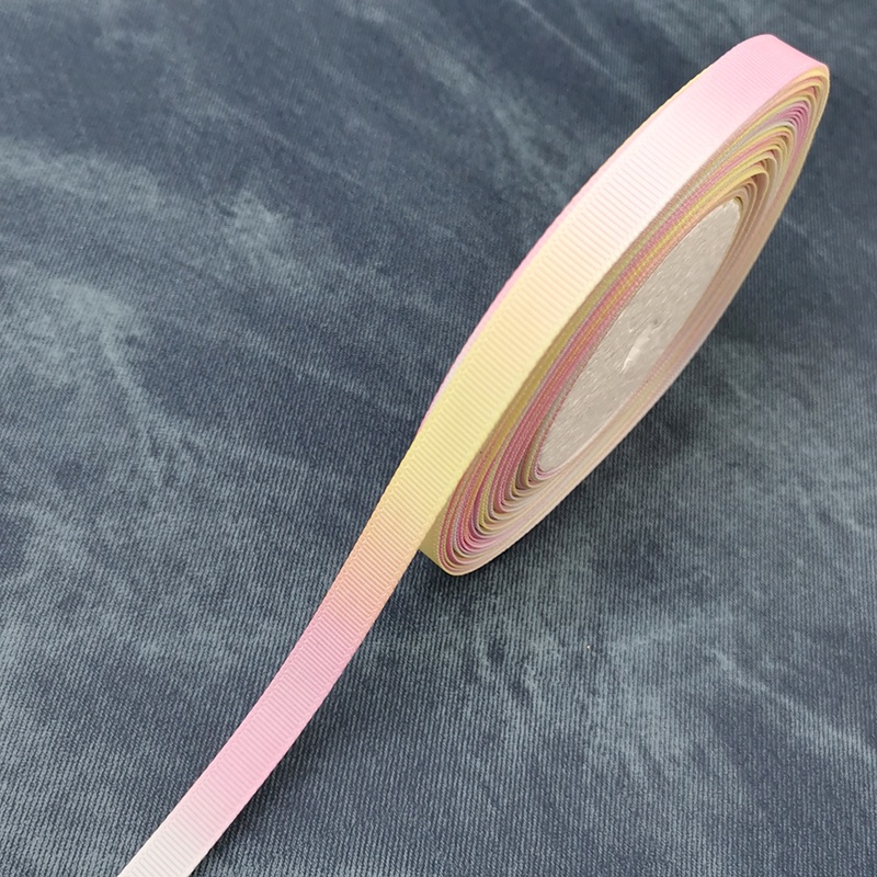 Cuộn Dây Ruy Băng Màu Sắc Gradient Dài 1cm Rộng 25 Yard Dùng Làm Quà Tặng