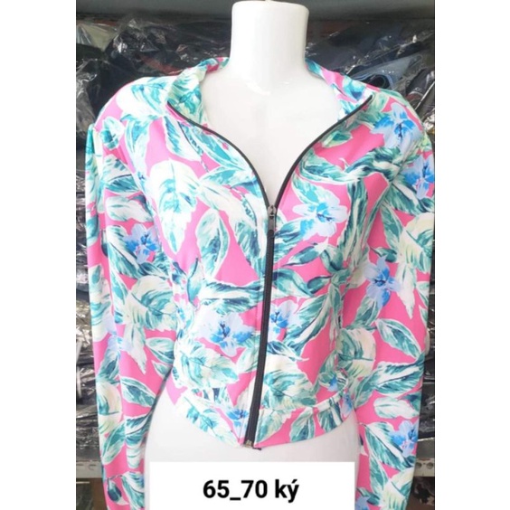 Áo khoác chống nắng thun aty đẹp có khoá kéo