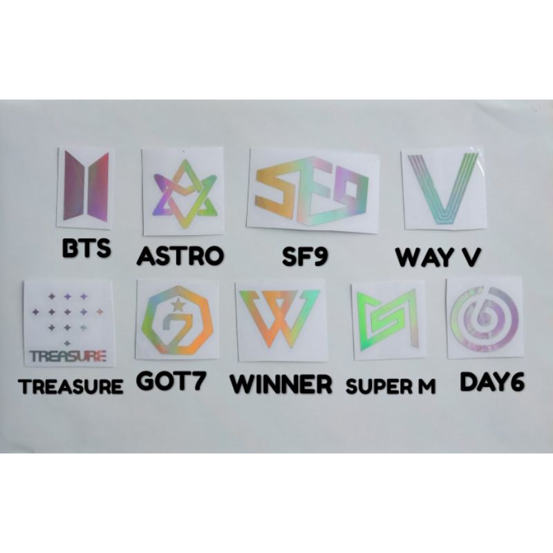 Miếng Dán Logo Nhóm Nhạc Exo (Exo, Nct, Ab6Ix, V, Way, Sf 9, Day6, Icon, Enhypen, Monstax,