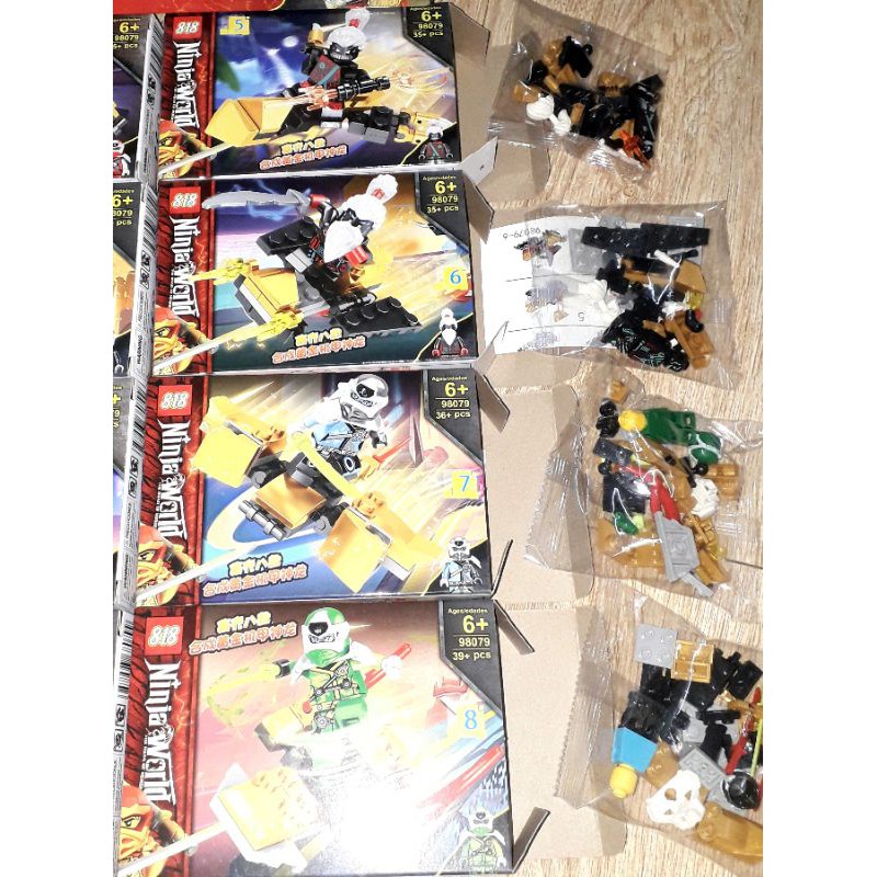 Sét 8 hộp Lắp ráp LegoNinja Kỳ Lân 4 chân 98079 trọn bộ có nhiều chi tiết bằng nhựa