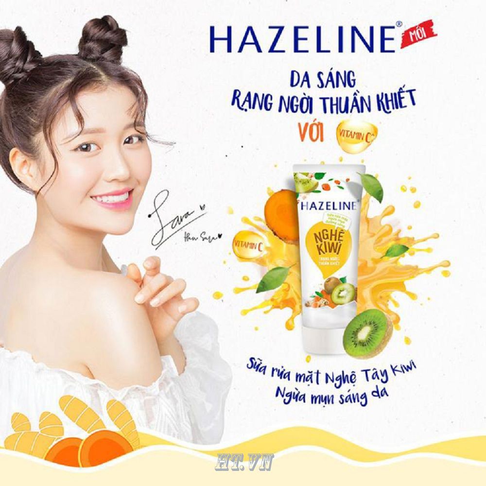 Sữa Rửa Mặt Nữ 50g và 100G Hazeline Nghệ Kiwi 100% chính hãng