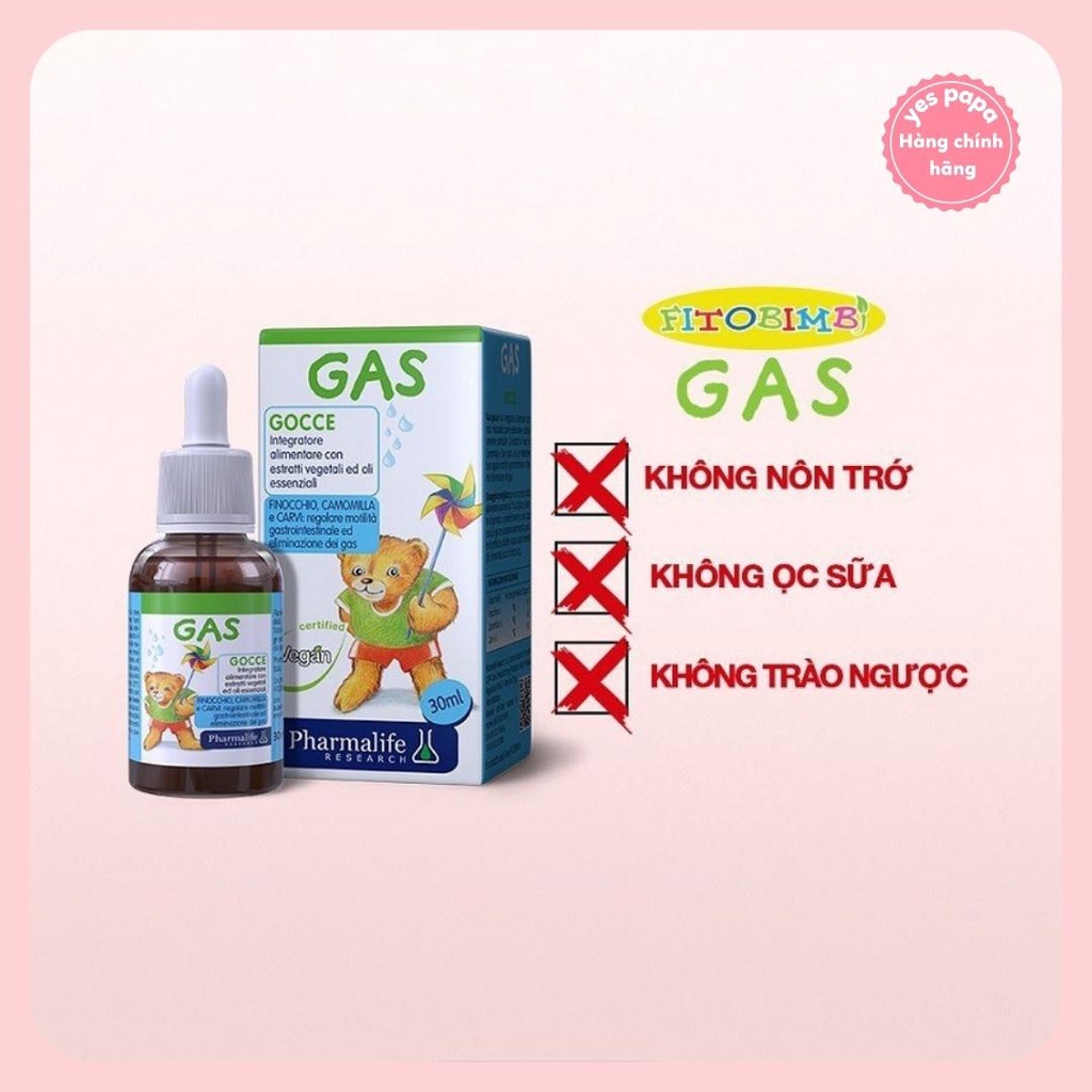 Pharmalife Siro Fitobimbi Gas Hỗ trợ giảm đầy hơi nôn trớ  khó tiêu ở trẻ 30ml