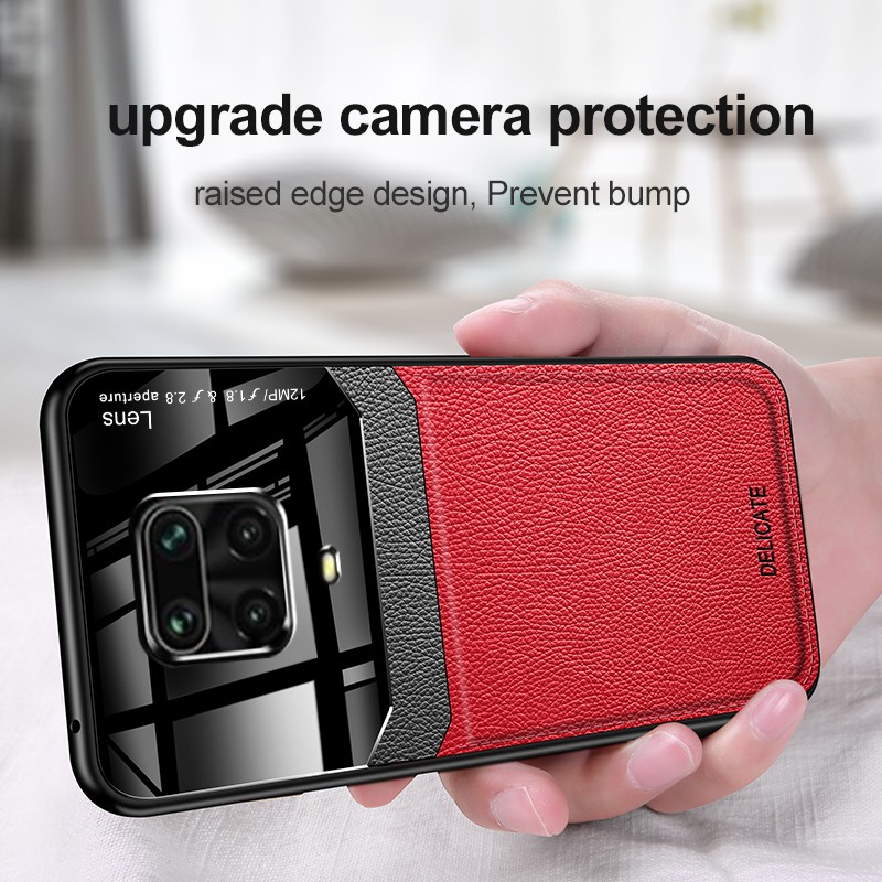 Ốp Điện Thoại Koosuk Bằng Acrylic Cứng Phối Da Chống Rơi Cho Xiaomi Redmi Note 9 Pro Max Note 9S 10 10S