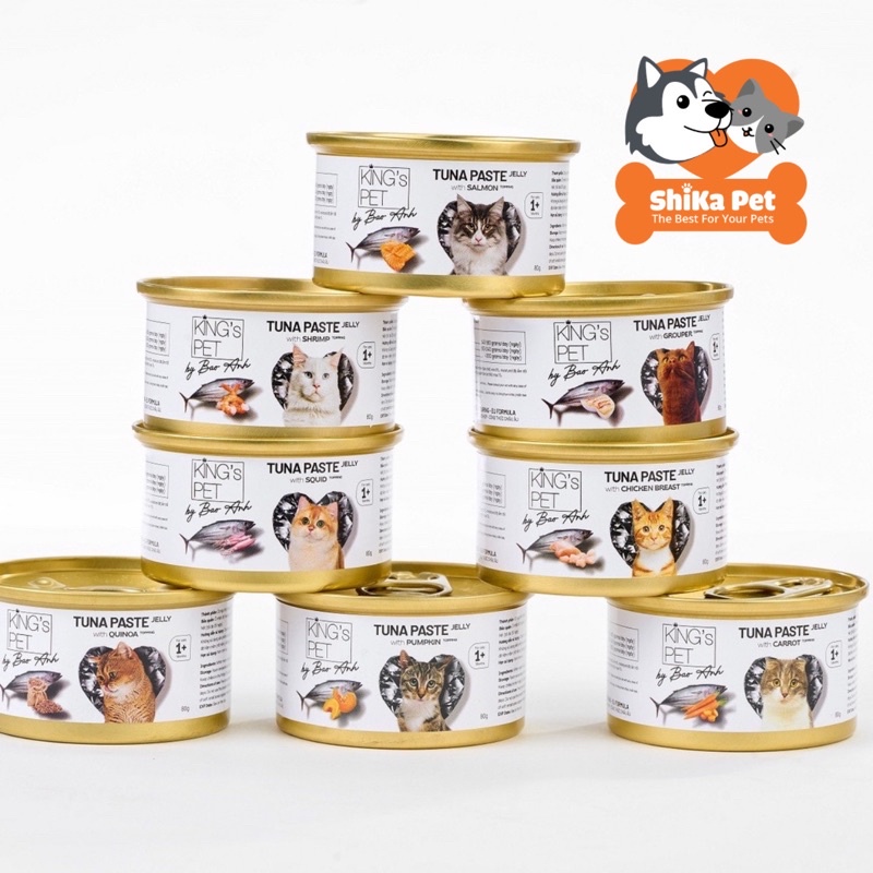 Pate Cao Cấp Cho Mèo King’s Pet By Bảo Anh Lon 80g