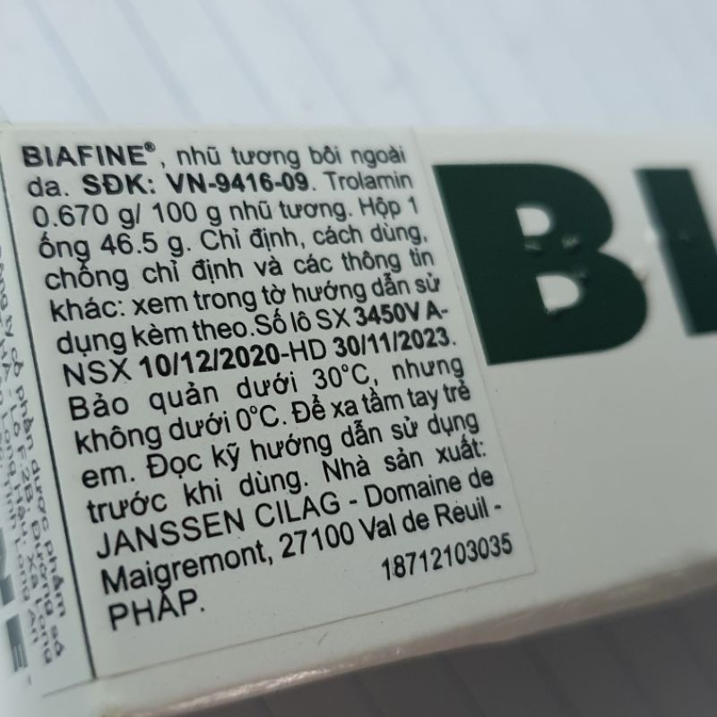 (❣️❣️❣️-5% LN cho quỹ Vacxin) Kem bôi bỏng Biafine 93g - Đông Anh Pharmar