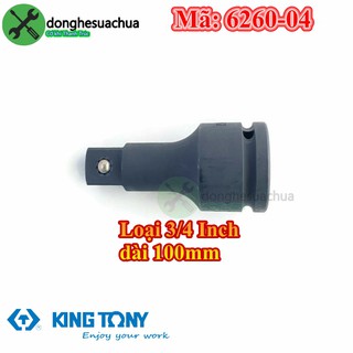 Đầu nối dài 3/4 kingtony 6260-04 màu đen dài 100mm đầu vuông 19mm