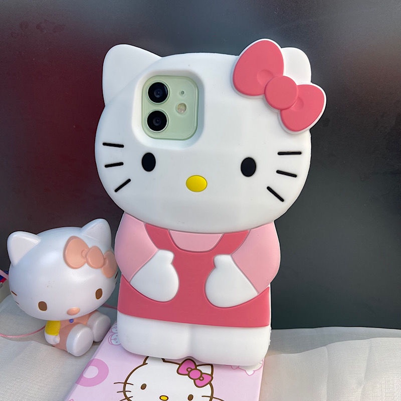 Ốp Điện Thoại Silicon Họa Tiết Hello Kitty Cho iPhone12promax 13 11/xsmax7plus