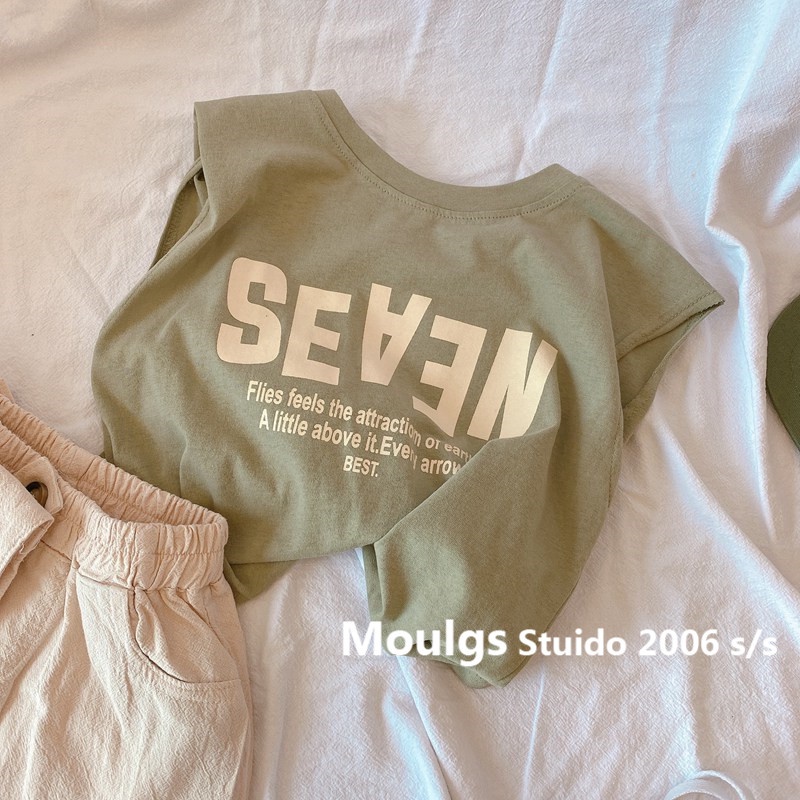 Áo thun ba lỗ sát nách SEVEN chất liệu cotton thoáng mát cho bé trai từ 7-33KG