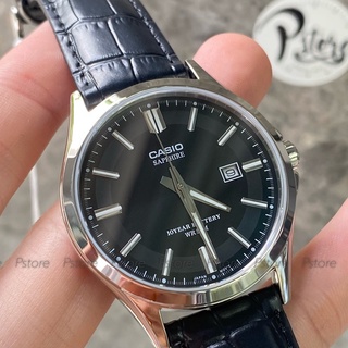 Đồng hồ nam Casio MTS-100L-1 da đen