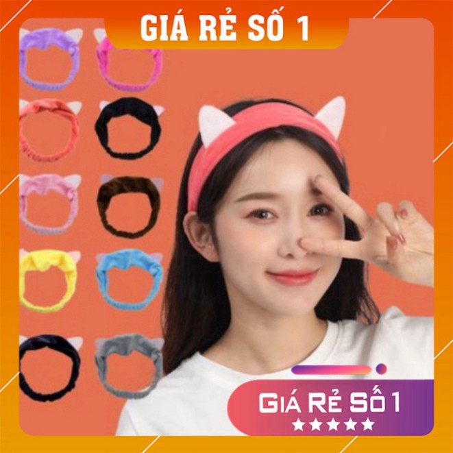 Băng đô 💕𝑭𝒓𝒆𝒆𝒔𝒉𝒊𝒑💕 Băng đô cài tóc tai thỏ, rửa mặt tai mèo thời trang nam nữ