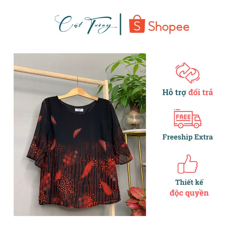 Thời trang trung niên Bigsize - Áo kiểu cao cấp , sang trọng - Áo kiểu tặng mẹ , tặng bà - Bigsize Cát Tường