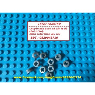 Phụ kiện Lego Moc - Brick gạch lẻ : Combo 10 part chốt cố định trục + ( màu xám nhạt )