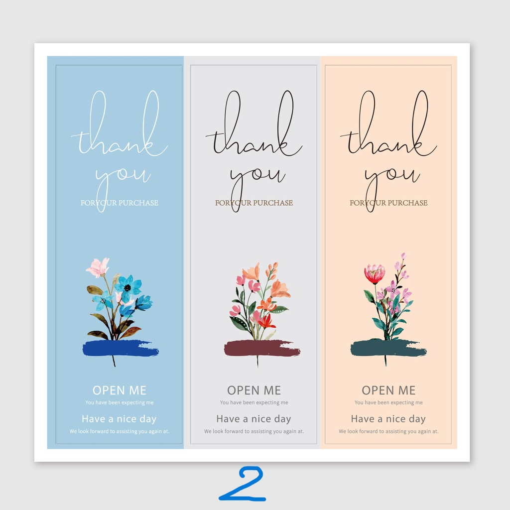 Tem &quot;THANK YOU&quot; hình chữ nhật( size 3x9cm) ❤️‍❤️‍❤️‍