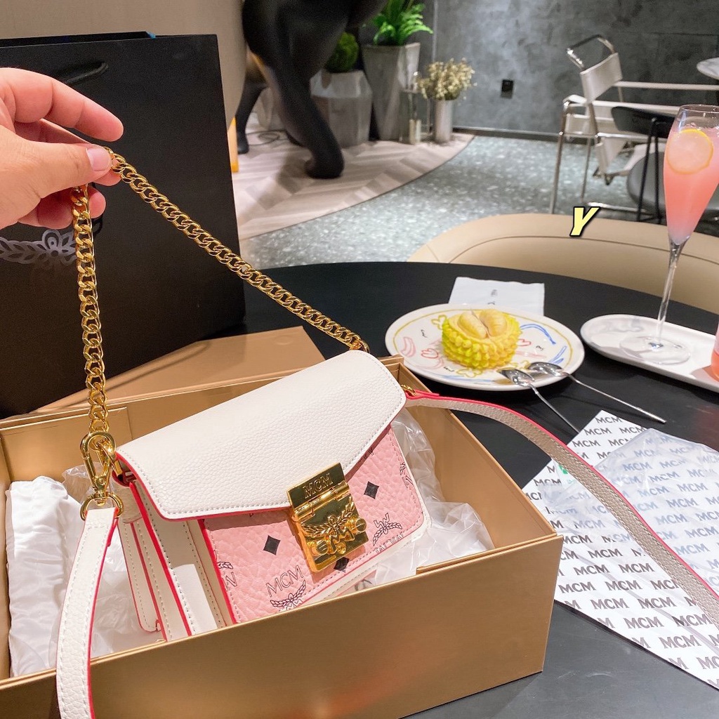 MCM Túi Đeo Chéo Phong Cách Vintage Hàn Quốc Thời Trang Cho Nữ