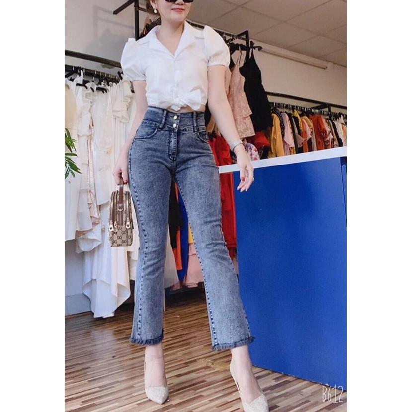 Quần Jeans 9 Tấc Nữ Lưng Cao Siêu Tôn dáng