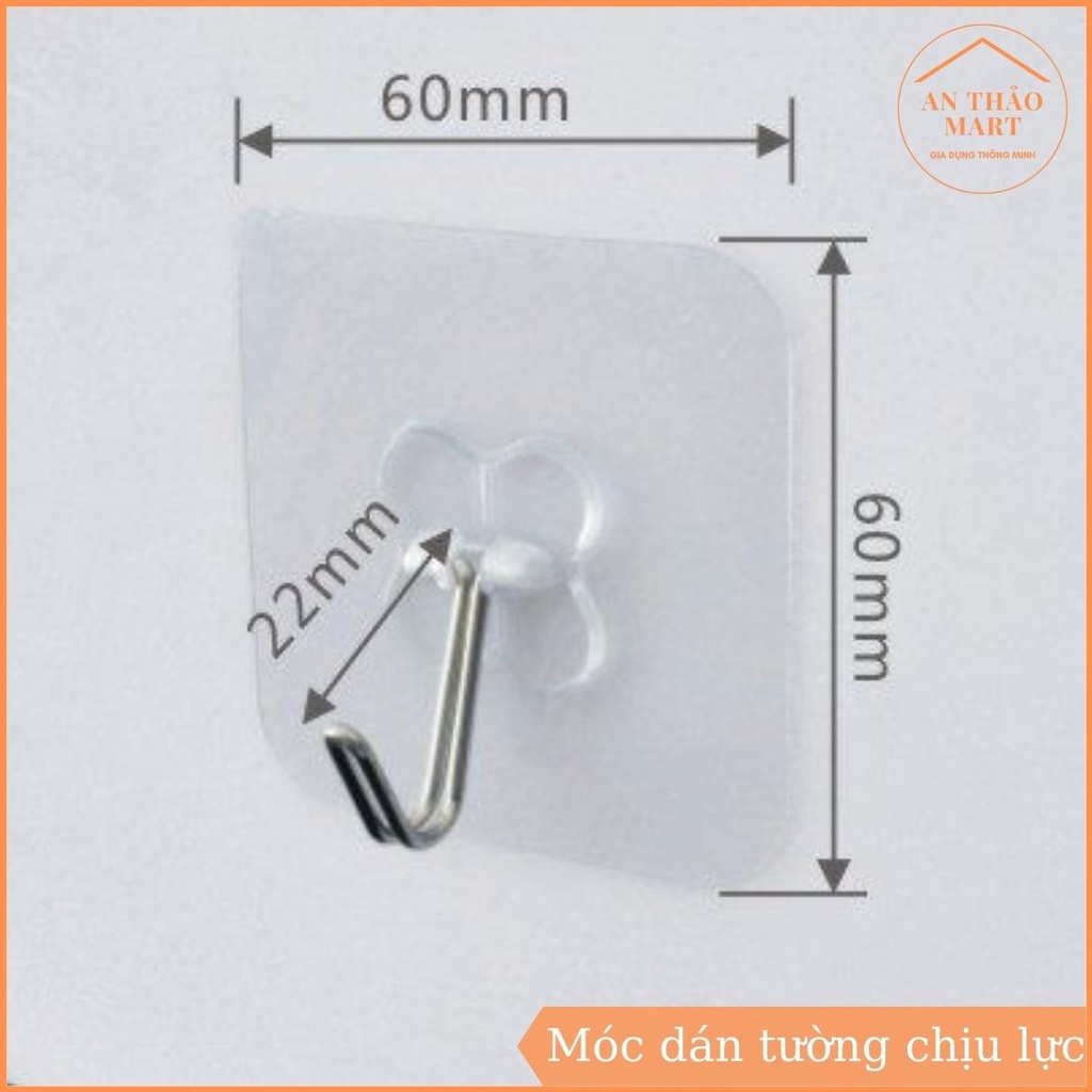 Móc Dán Tường Siêu Dính Trong Suốt Chịu Lực Tốt Treo Tường Chắc Chắn