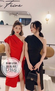 Bigsize Đầm lệch vai xẻ đùi D315
