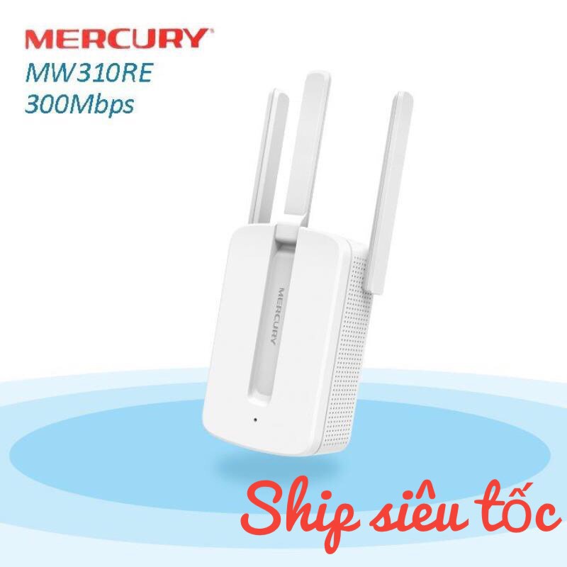Freeship Bộ kích sóng wifi 3 râu Mercury (wireless 300Mbps) cực mạnh, khuếch đại sóng wifi/ tăng són