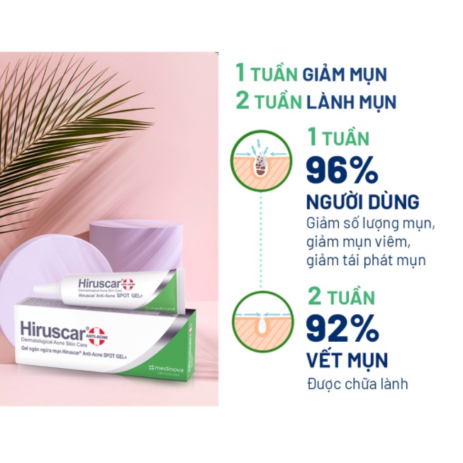 Gel xử lý mụn Hiruscar Anti-Acne Spot Gel+ 10g