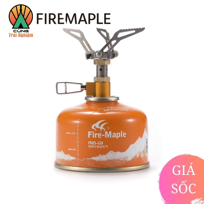 [CHÍNH HÃNG] Bếp Gas Dã Ngoại Điều Áp Mini Fire Maple FMS-300T Titanium Gọn Nhẹ Chuyên Dụng Dã Ngoại Cắm Trại