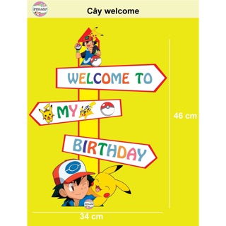 Cây welcome sinh nhật chủ đề pikachu