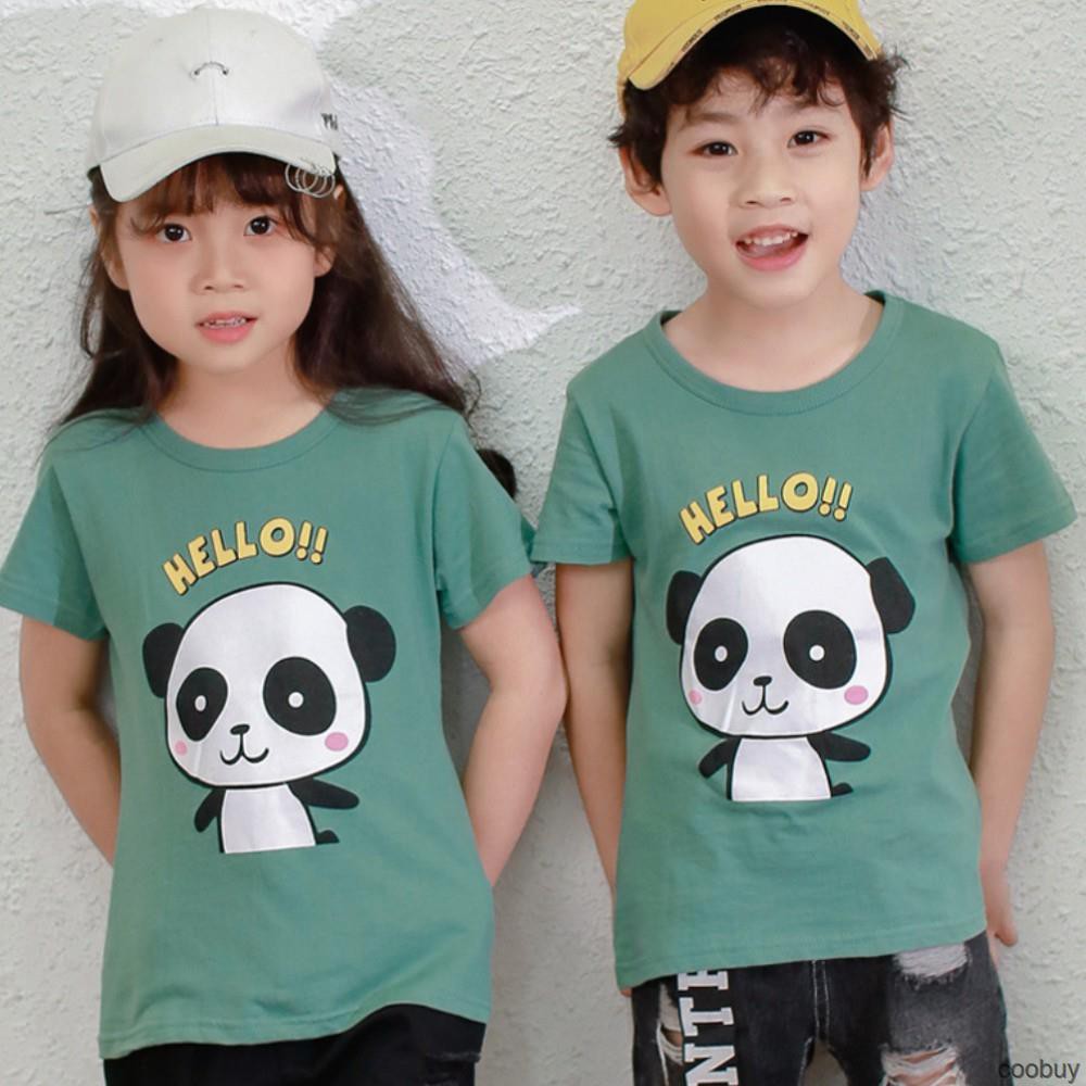 Áo thun tay ngắn cổ tròn hoạ tiết hoạt hình nhiều màu cho bé