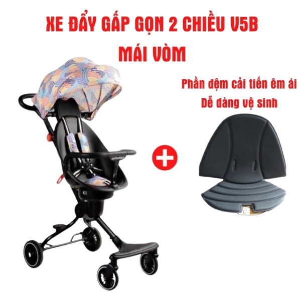 [BAO GIÁ SHOPEE] Xe đẩy em bé gấp gọn Baobaohao V5B - MÀU CAM ĐẶC BIỆT