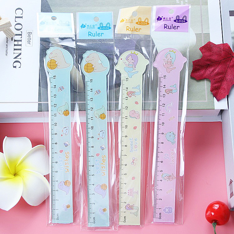 Thước Nhựa Trong Suốt Hình Phi Hành Gia Hoạt Hình 15cm Tiện Dụng Cho Học Sinh