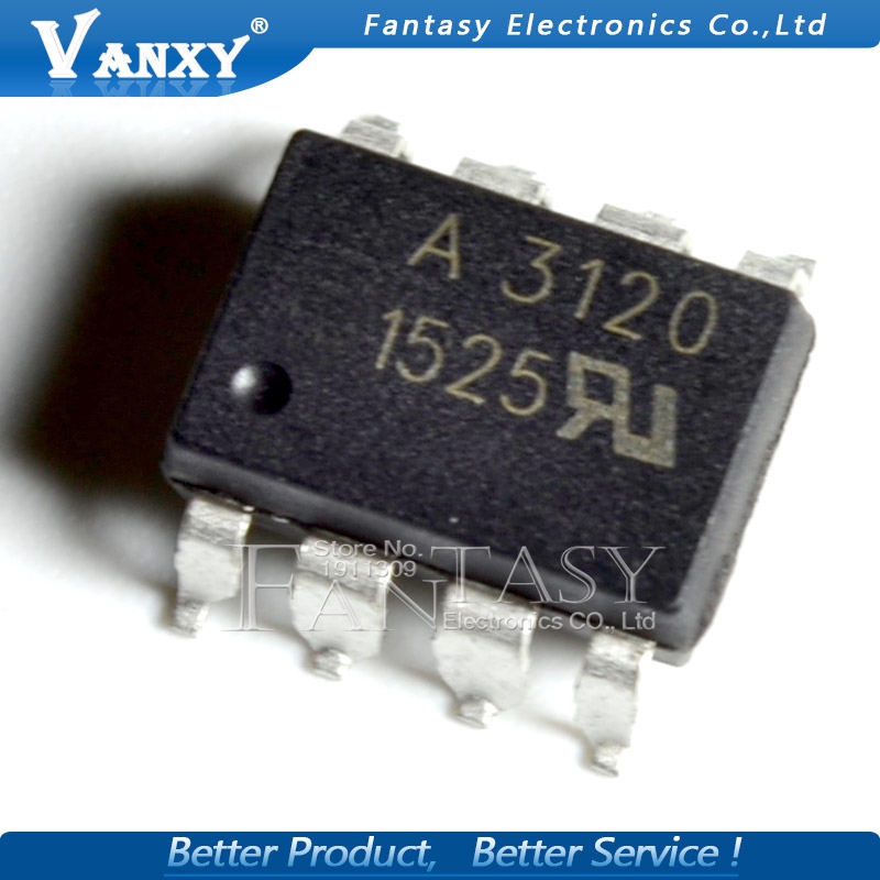 Set 10 linh kiện điện tử HCPL3120 SOP8 HCPL-3120 SOP A3120 SOP-8 SMD FOD3120 chuyên dụng chất lượng cao