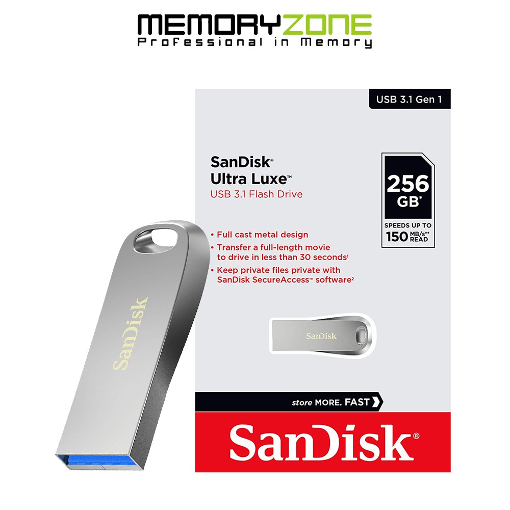 USB 3.1 SanDisk Ultra Luxe CZ74 256GB 150MB/s SDCZ74256GG46