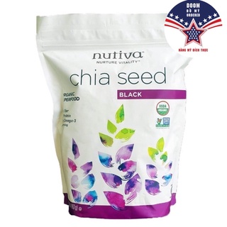 [HÀNG MỸ] Hạt Chia Nutiva CHIA SEED (907g) - Organic Ngừa Lão Hóa, Tốt Cho Hệ Miễn Dịch