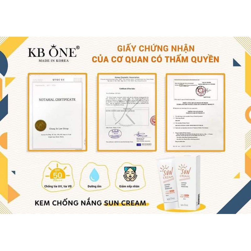 Kem Chống Nắng Hàn Quốc Kbone 50ml