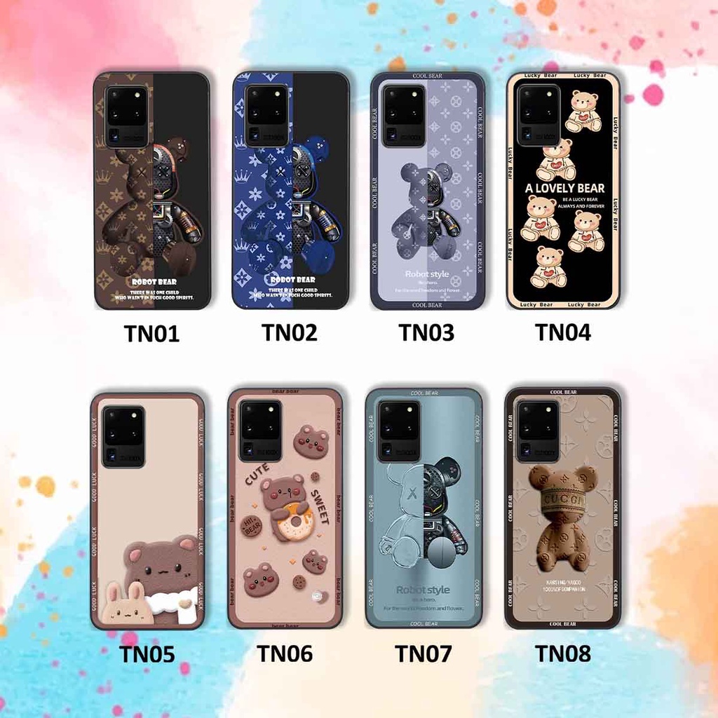 Ốp Samsung S20 Ultra bear brick, gấu đáng yêu, dễ thương