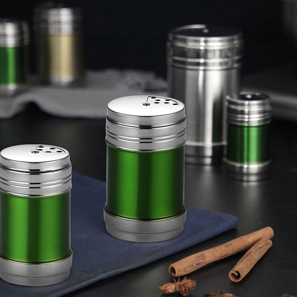Lọ Đựng Gia Vị Bằng Thép Không Gỉ Có Nắp Xoay Chống Nước Có Thể Nạp Lại Cho Nhà Bếp