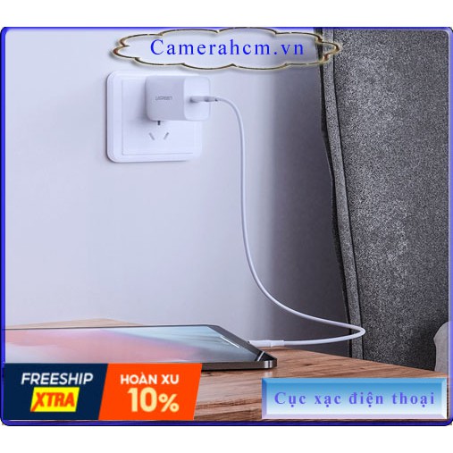 Đầu sạc nhanh UGREEN type C loại 3A/5VDC cho iphone